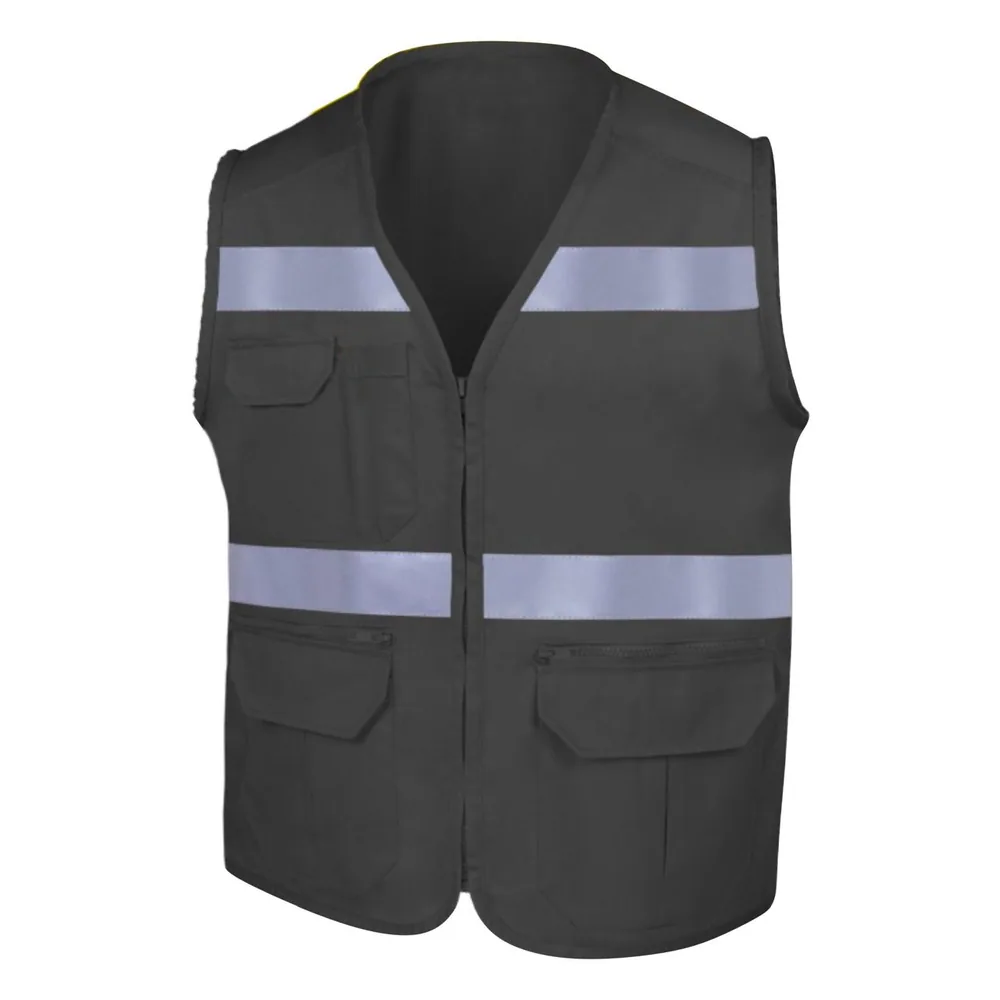 Colete de trabalho com bandas reflectoras