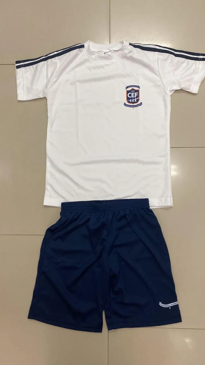 Uniforme escolar do Colégio CEF produzido pela Lazang